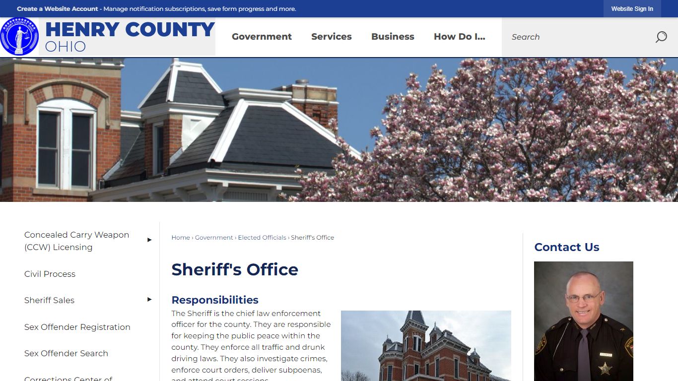 Sheriff's Office | Henry County, OH